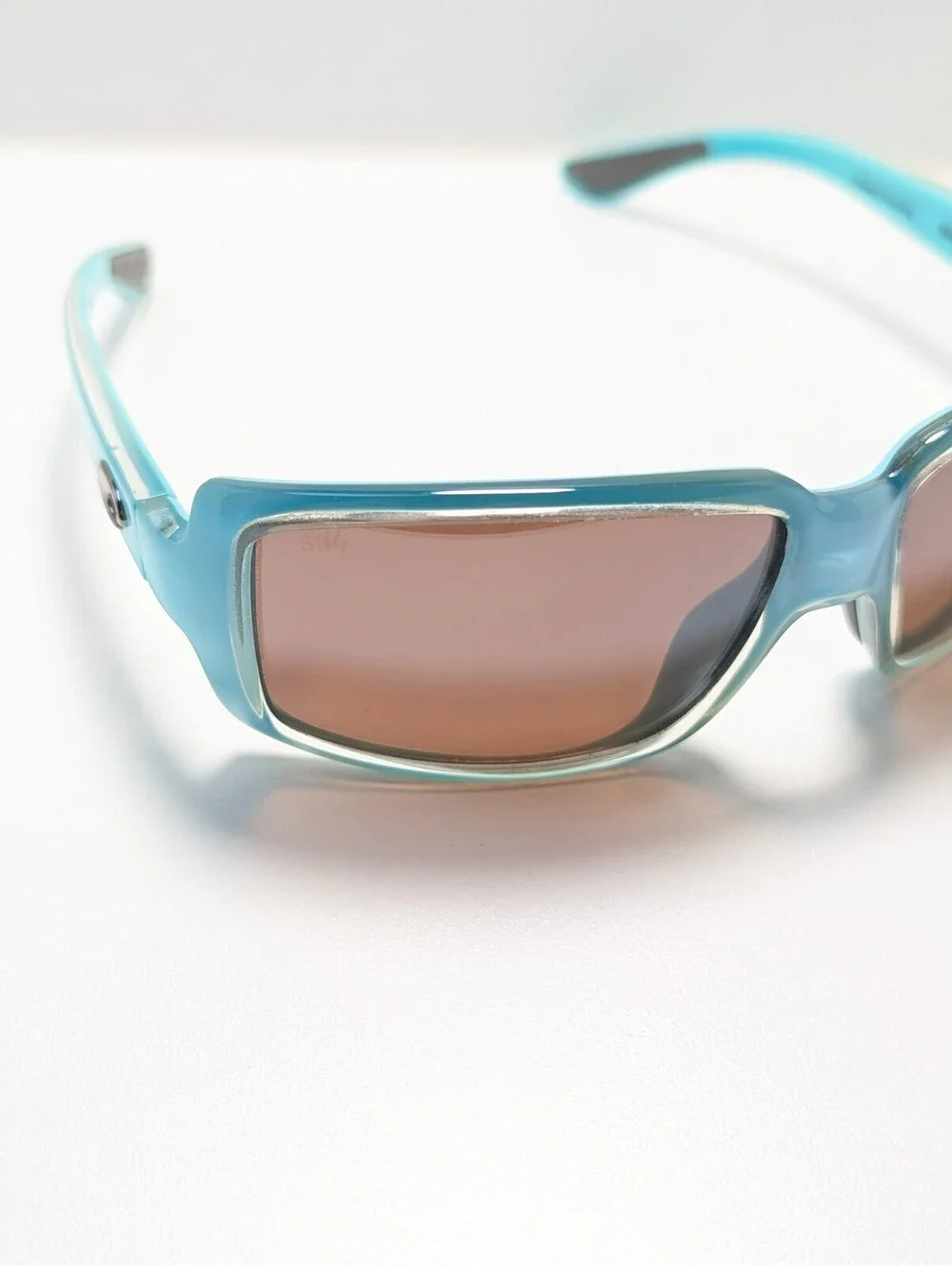 Costa del Mar Miss Brit BT41 Orange Copper UV Blue Aqua Women's Chic Sunglasses